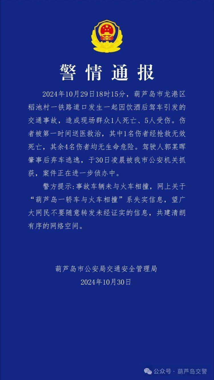 辽宁葫芦岛一铁道口发生事故<strong></p>
<p>UP平台</strong>，“轿车火车相撞”不实