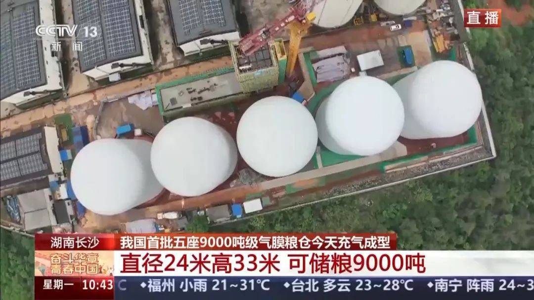 就在长沙<strong></p>
<p>炒币交易平台</strong>！我国首批五座9000吨级气膜粮仓今天充气成型！